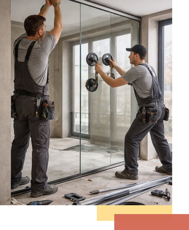 Цельностеклянные перегородки под ключ в Чебоксарах