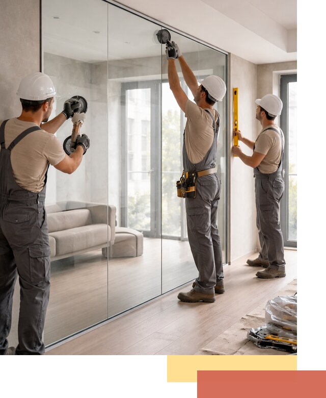 Перегородки из закаленного стекла в Чебоксарах для офисов и квартир