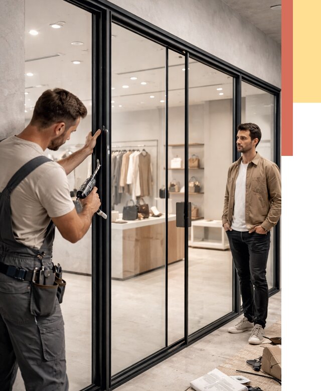 Стеклянные перегородки для магазинов в Чебоксарах от 8433 руб. под ключ | ОТДЕЛОЧНИК-Чбк