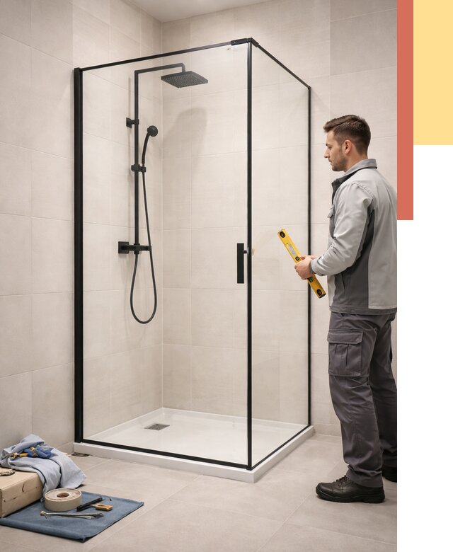 Стеклянные перегородки для душа в Чебоксарах от 12855 руб. | Монтаж под ключ — ОТДЕЛОЧНИК-Чбк