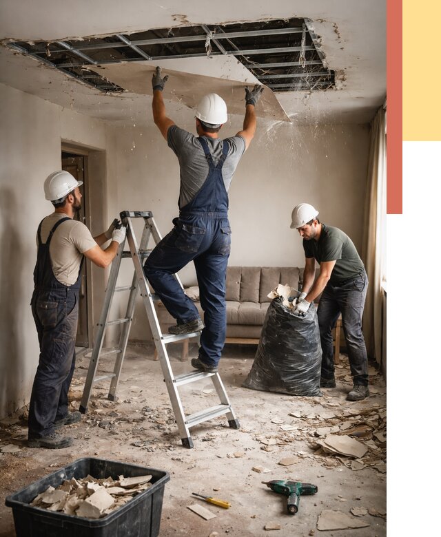 Демонтаж гипсокартонного потолка в Чебоксарах от 432 руб. за м2 — ОТДЕЛОЧНИК-Чбк