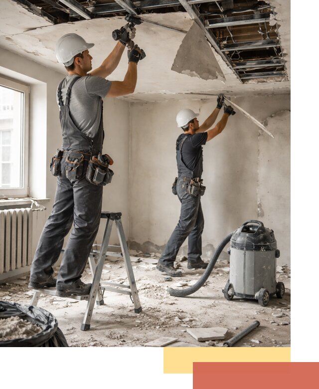 Демонтаж гипсокартонного потолка в Чебоксарах быстро и аккуратно