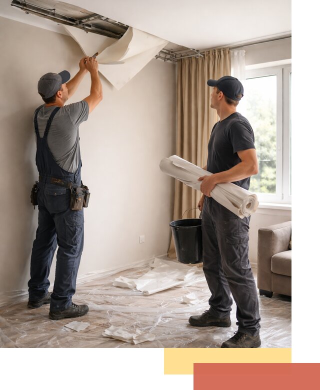 Демонтаж натяжного потолка в Чебоксарах быстро и аккуратно