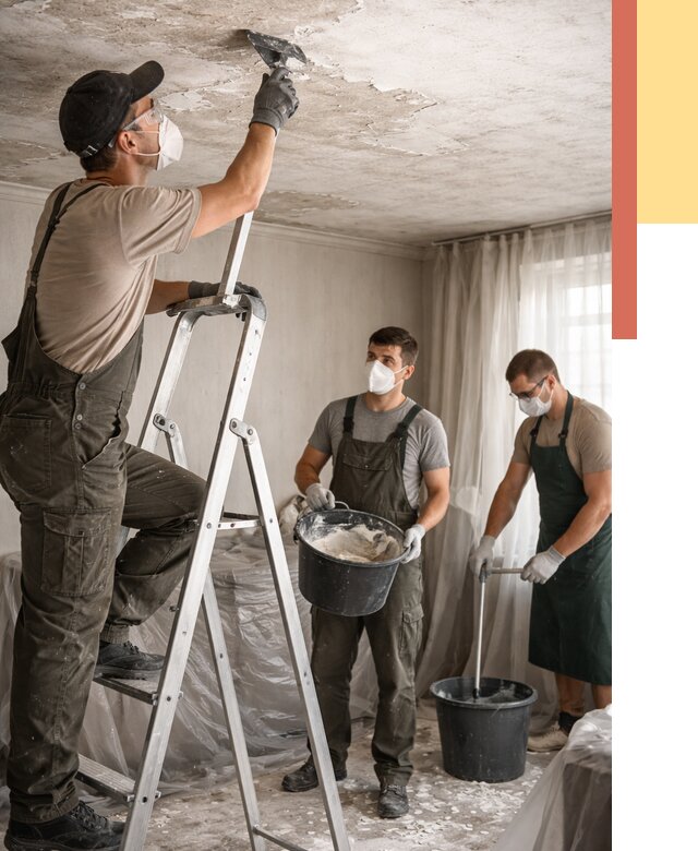 Удаление побелки с потолка в Чебоксарах от 2571 руб. быстро и недорого | ОТДЕЛОЧНИК-Чбк