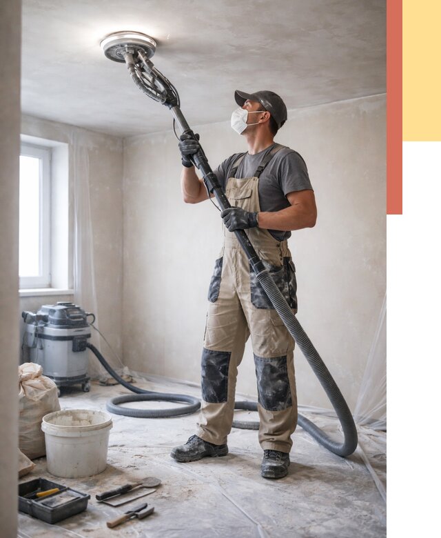 Шлифовка потолка в Чебоксарах от 3599 руб. — услуги шлифования потолка | ОТДЕЛОЧНИК-Чбк