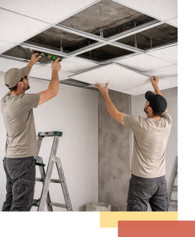 Монтаж потолка Армстронг под ключ в Чебоксарах