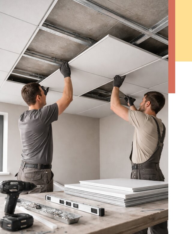 Монтаж кассетного потолка в Чебоксарах от 4628 руб/м2 — установка и сборка | ОТДЕЛОЧНИК-Чбк