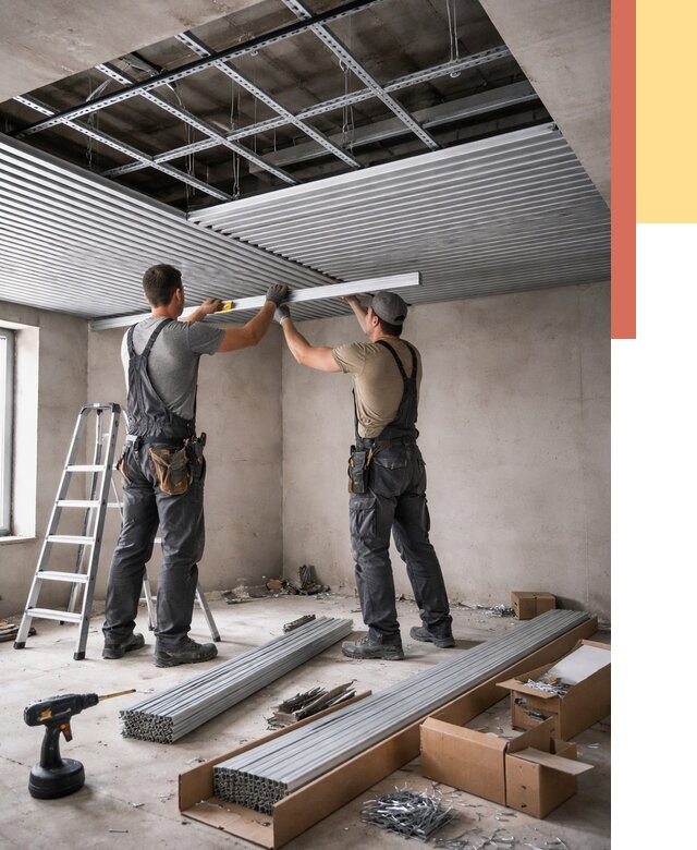 Монтаж реечного потолка в Чебоксарах от 4628 руб. под ключ | ОТДЕЛОЧНИК-Чбк