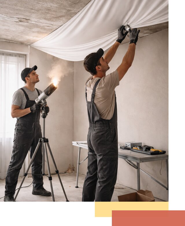 Установка натяжного потолка под ключ в Чебоксарах