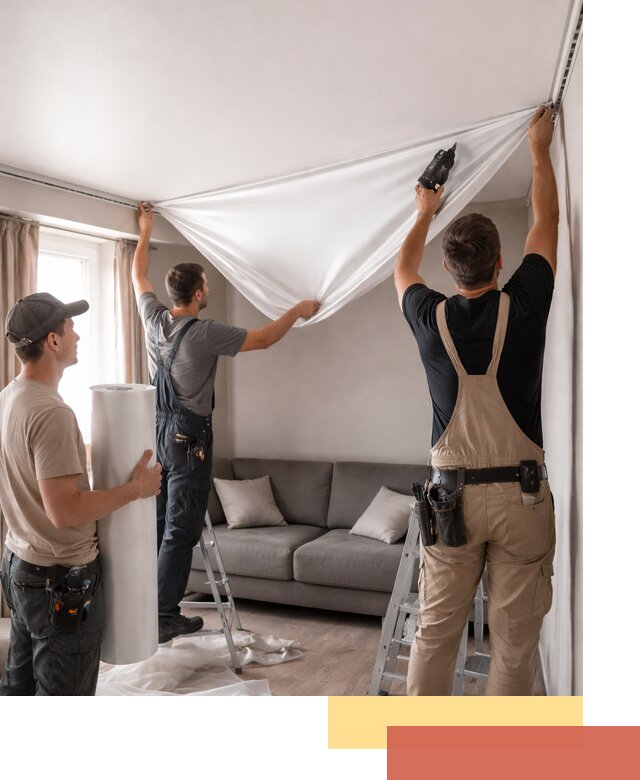 Монтаж сатинового натяжного потолка в Чебоксарах качественно и быстро