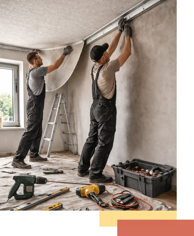 Монтаж фактурного натяжного потолка в Чебоксарах качественно и быстро