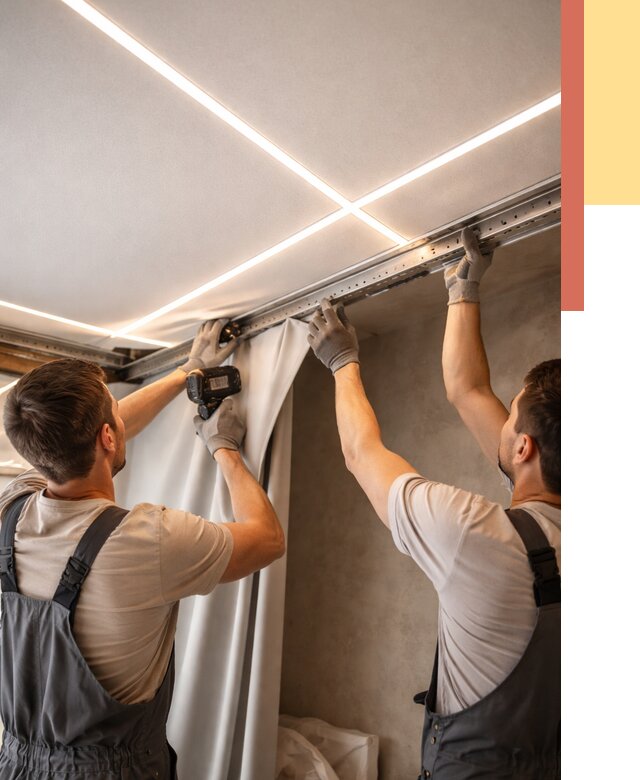 Монтаж натяжного потолка со световыми линиями в Чебоксарах от 1234 руб. | ОТДЕЛОЧНИК-Чбк