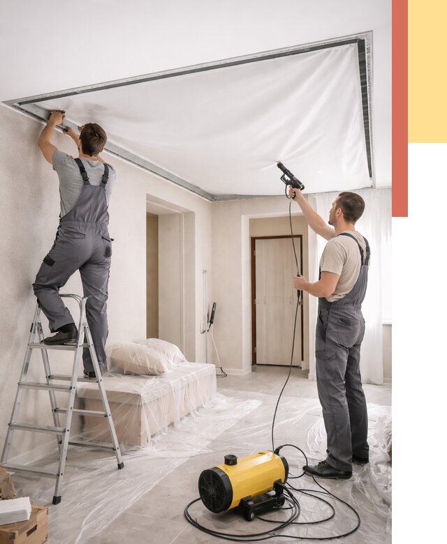 Монтаж натяжного потолка в прихожей в Чебоксарах от 2725 руб. под ключ | ОТДЕЛОЧНИК-Чбк