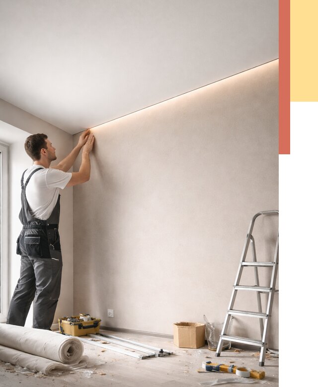 Теневые натяжные потолки в Чебоксарах от 8433 руб. под ключ | ОТДЕЛОЧНИК-Чбк