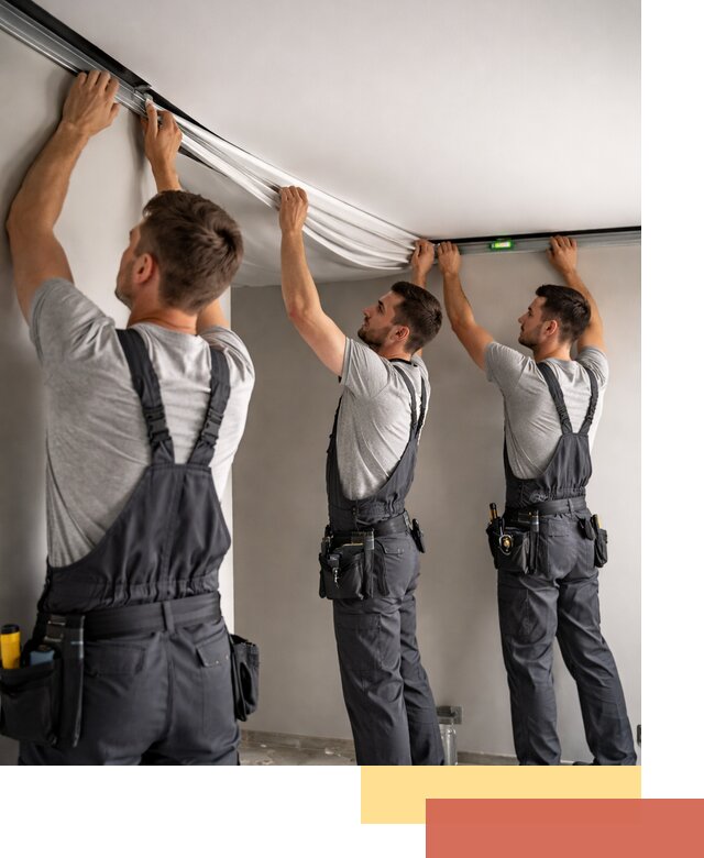 Теневые натяжные потолки в Чебоксарах: монтаж и отделка быстро и качественно