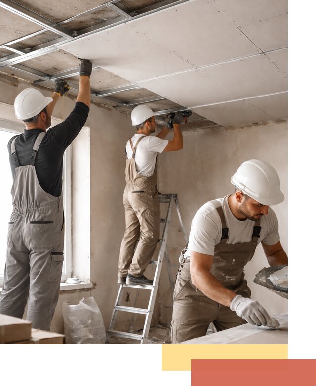 Одноуровневый потолок из гипсокартона в Чебоксарах — монтаж и отделка