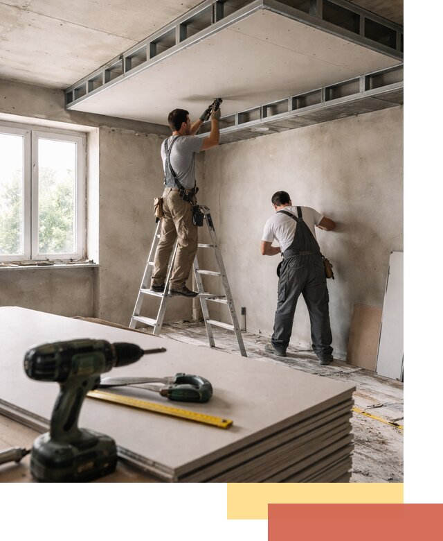 Двухуровневый потолок из гипсокартона в Чебоксарах