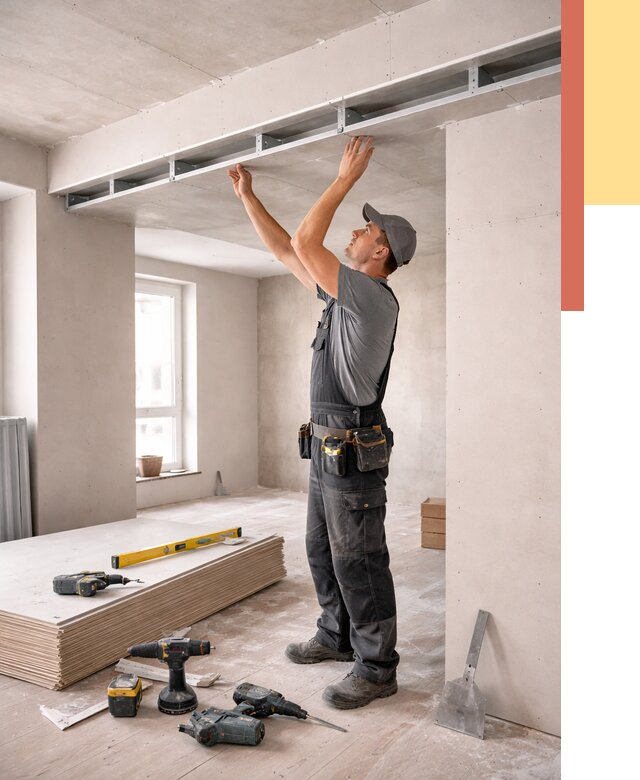 Потолок из гипсокартона с нишей в Чебоксарах от 1286 руб. под ключ | ОТДЕЛОЧНИК-Чбк