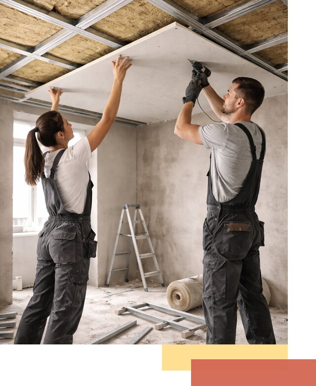 Звукоизоляция потолка из ГКЛ в Чебоксарах профессионально и надежно