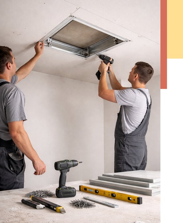 Установка люка в потолок ГКЛ в Чебоксарах от 2571 руб. под ключ | ОТДЕЛОЧНИК-Чбк