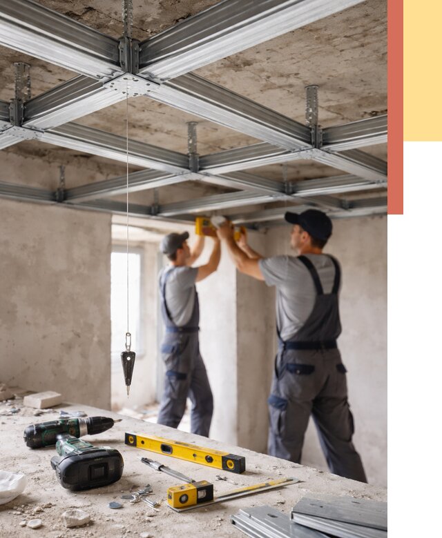 Монтаж каркаса потолка из профиля в Чебоксарах от 4628 руб. — услуги ОТДЕЛОЧНИК-Чбк