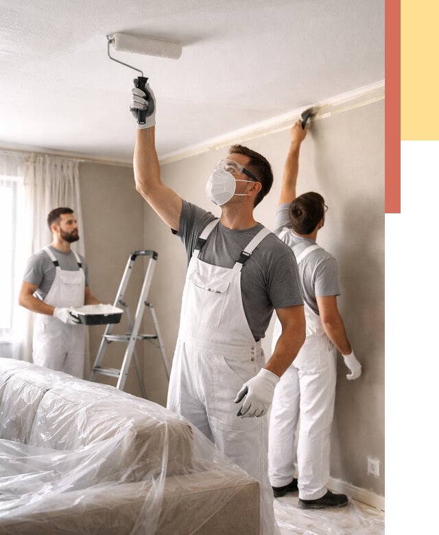 Покраска потолка водоэмельсионной краской в Чебоксарах от 2262 руб/м² — услуги под ключ | ОТДЕЛОЧНИК-Чбк