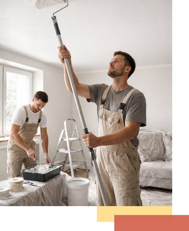 Покраска потолка водоэмульсионной краской в Чебоксарах