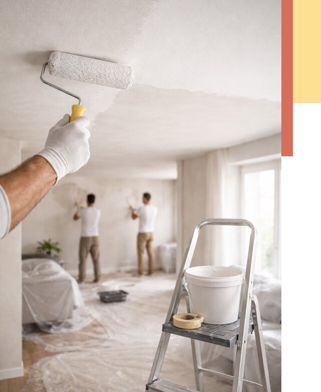 Покраска потолка акриловой краской в Чебоксарах от 2571 руб. | ОТДЕЛОЧНИК-Чбк