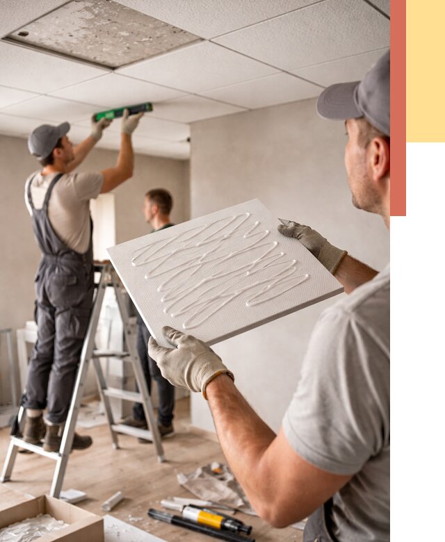 Монтаж потолочной плитки в Чебоксарах от 4628 руб. — быстро и недорого | ОТДЕЛОЧНИК-Чбк