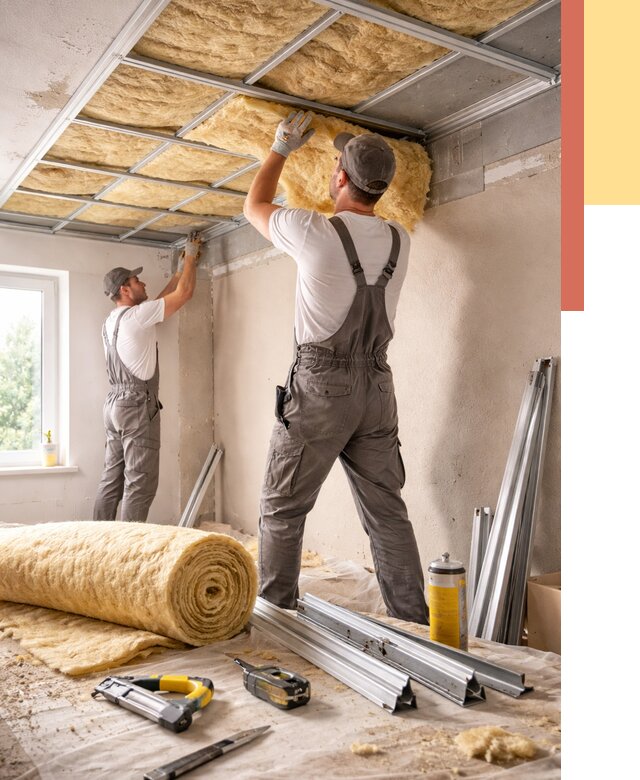 Утепление потолка в Чебоксарах от 7404 руб/м2 — недорого, быстро, под ключ | ОТДЕЛОЧНИК-Чбк