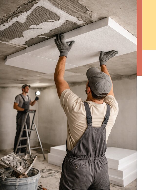 Утепление потолка пенопластом в Чебоксарах от 4628 руб/м2 — недорого и быстро | ОТДЕЛОЧНИК-Чбк