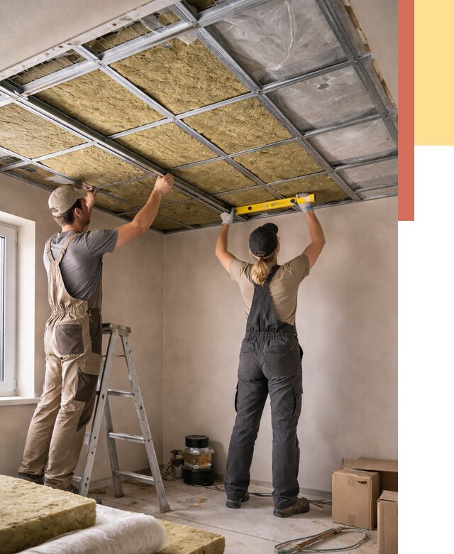 Шумоизоляция потолка в Чебоксарах от 1286 руб. под ключ — услуги ОТДЕЛОЧНИК-Чбк