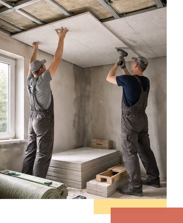 Шумоизоляция потолка панелями ЗИПС в Чебоксарах